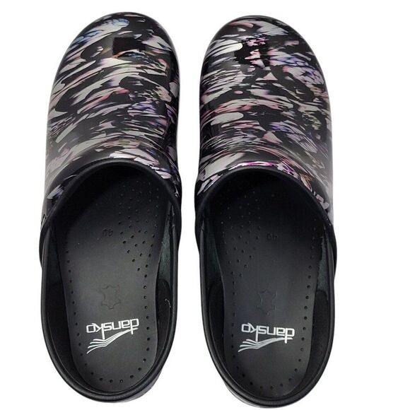 Dansko Clog Women Size EU 40 US 9.5-10 Professional Metallic Waves Patent Nurse - Picture 14 of 16